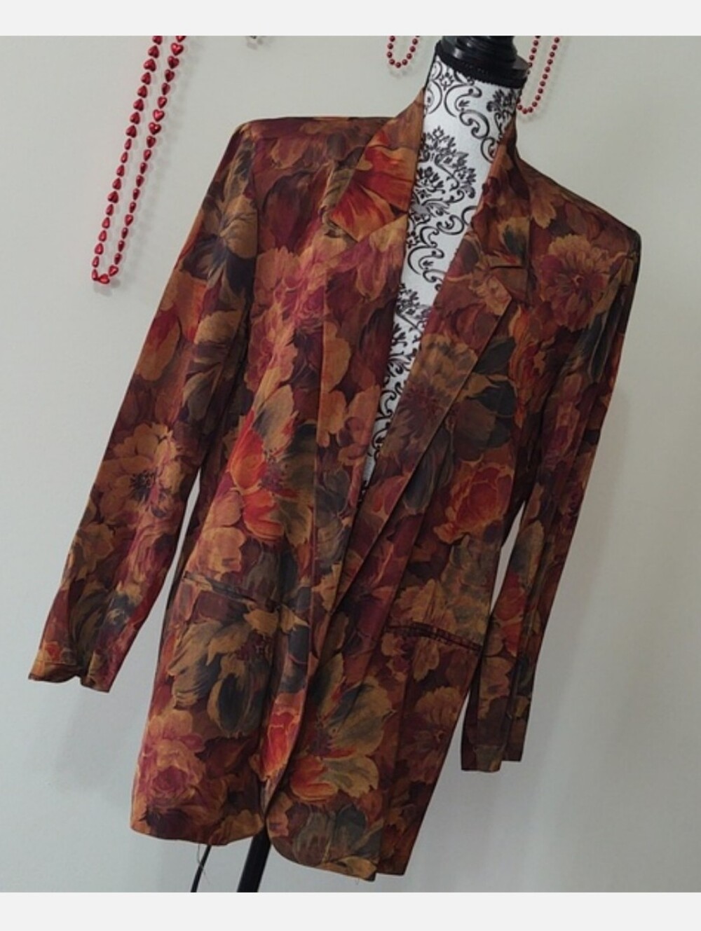 Vintage Signet Copper Floral Blazer Medium Union Made